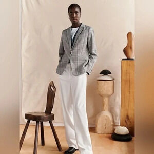 Banana Republic Long + Lean Sloan Blazer, Color Black/White Size 2P